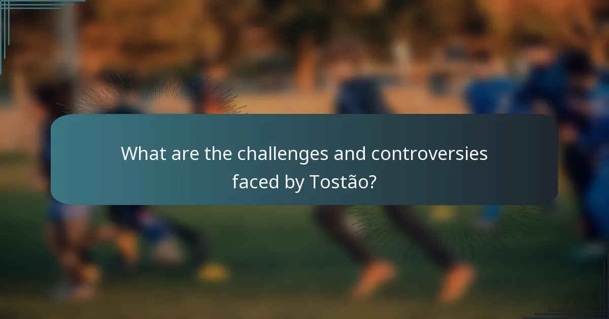 What are the challenges and controversies faced by Tostão?
